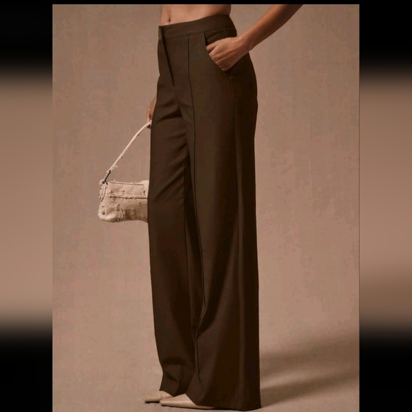 Low Rise Straight Leg Tailored Trousers - Picture 2 of 4